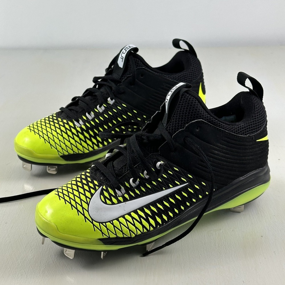 New Nike AIR TROUT 2 PRO Shoes Men 7 Black Volt BASEBALL Metal CLEATS 807133-017